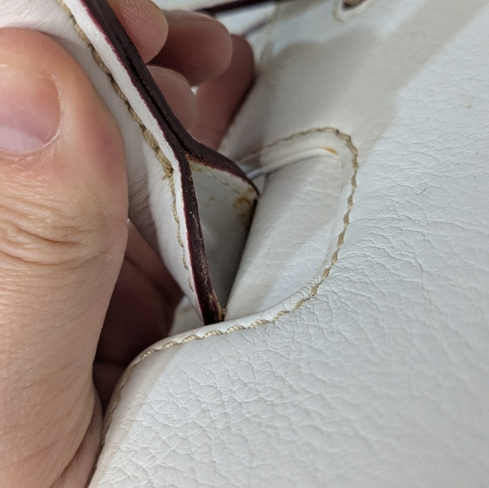 Dooney & Bourke Medium Priscilla Satchel Bag White Double Strap Handbag - Picture 11 of 16